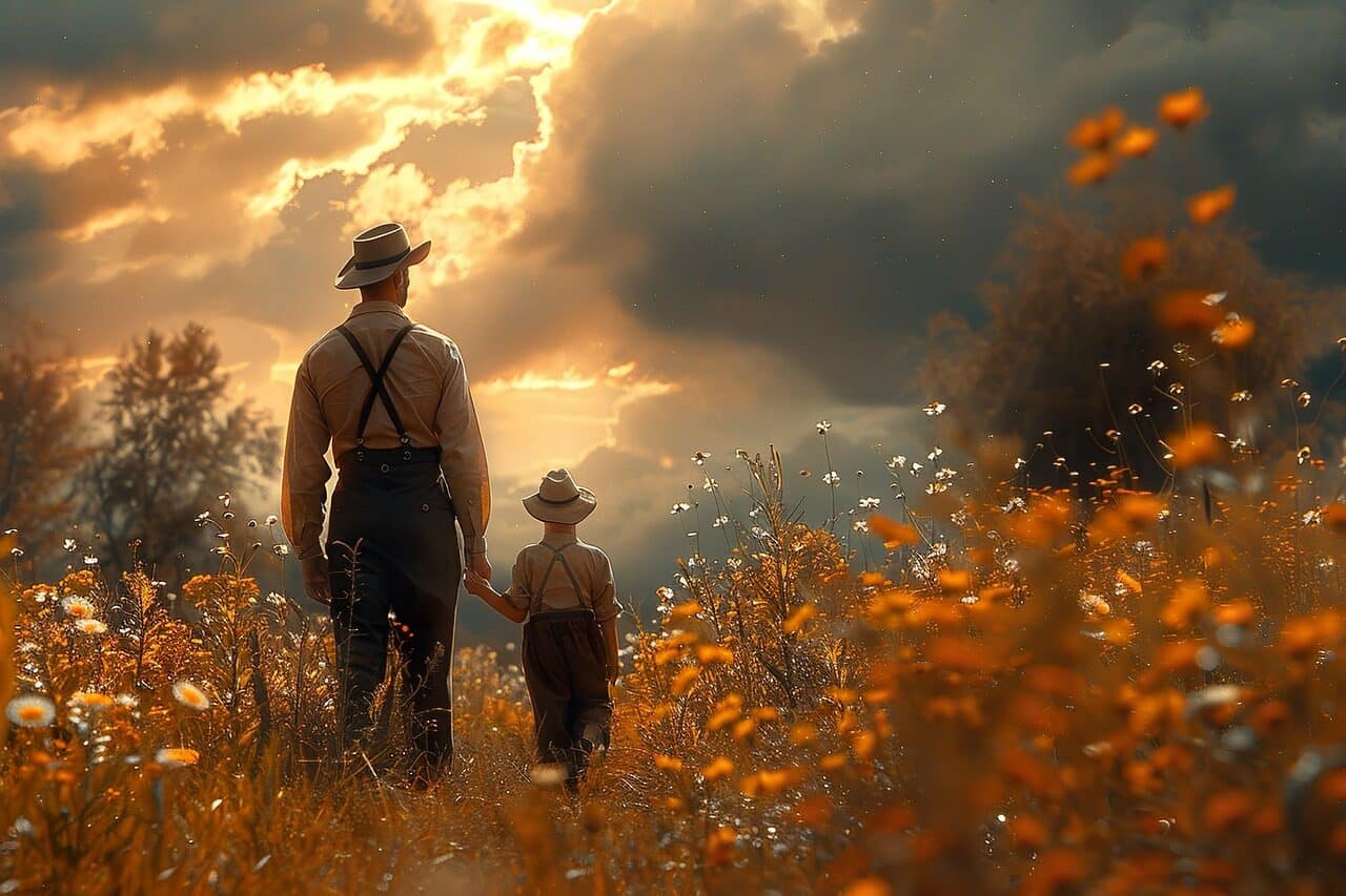 father and son, father, family, son, dad, love, parent, together, boy, happy, nature, walking, ai generated, father and son, father and son, father and son, father and son, father and son, father, son